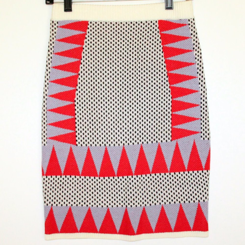 English Factory Geometric Slimfit Knit Skirt sz S